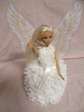 HAND KNITTED WHITE ANGEL DOLL