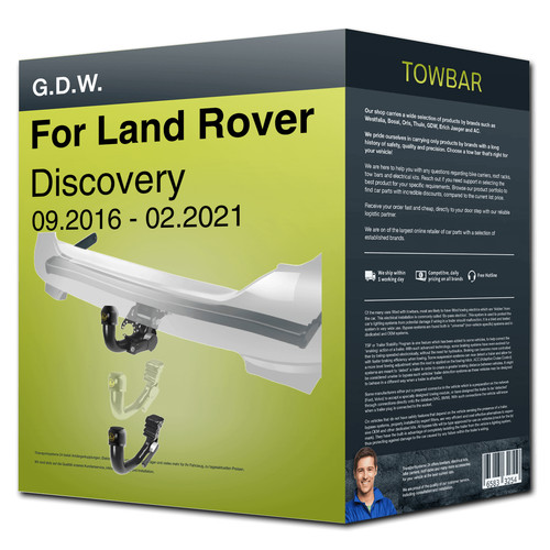Towbar detachable for land - detachable, ›for