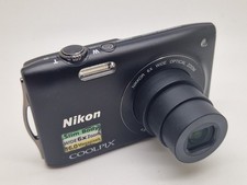 Super Condition Black Nikon Coolpix S3200 16mp Digital Camera WITH CHARGER LEAD