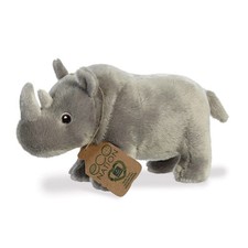 Aurora, 35023, Eco Nation Rhinoceros, 9.5In, Recycled Soft Toy, Grey