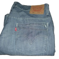 LEVI'S Jeans 527 Bootcut Denim W36 L30 Shiny Blue Mens Strauss & Co. Zip Pockets