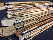 8 x vintage split cane fly fishing rods Joblot