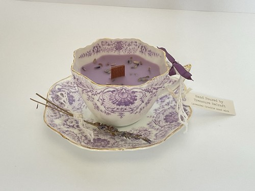 Vintage teacup candle - teacup,