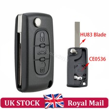 3 Button Flip Key Fob Case For Peugeot Partner Citroen Berlingo DISPATCH CE0536