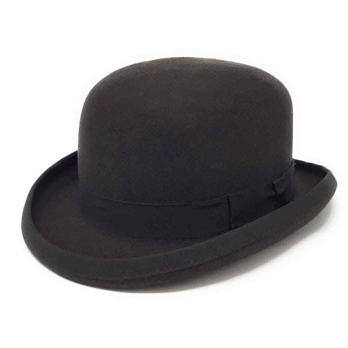 Brown bowler hat handmade - brown,