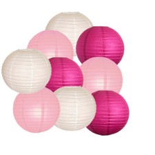 9 PCs Assorted Colour Chinese Paper Lanterns Lamp Wedding Party Decoration 