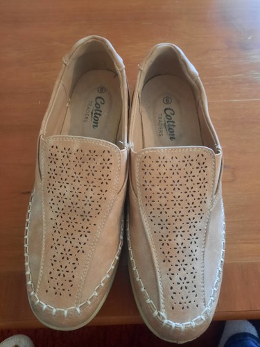 Beige slip shoe cotton - beige,