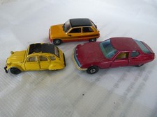 Matchbox etc mixed French cars lot toy cars 1970s