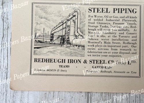 Steel piping redheugh iron - steel,