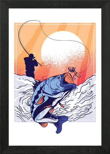 Fly fishing sunset fisher - fly,