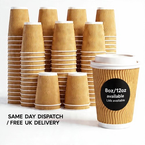 Brown disposable coffee cups - brown,