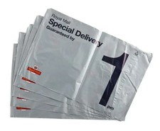 Royal Mail C4 Special Delivery Envelopes Plain Silver Pack of 5 Brand New