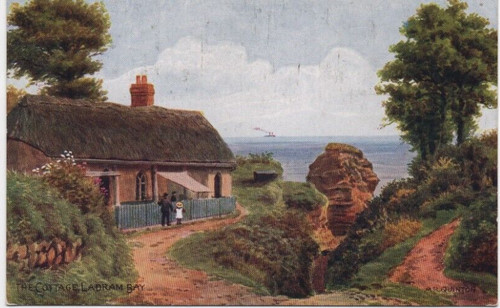 Old postcard ladram - old, devon