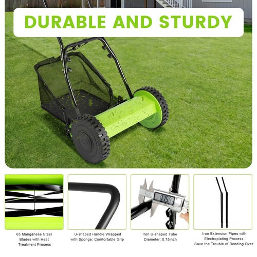 Inch manual lawn - 12-inch, mower
