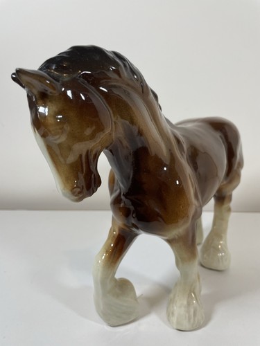 Vintage ceramic shire horse - vintage,