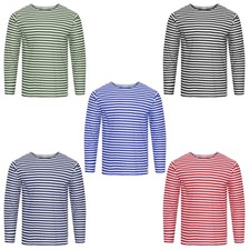 Sailor Top Russian Telnyashka Style Navy Striped Long Sleeve T Shirt Cotton