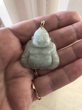 14K Solid Gold Laughing Buddha