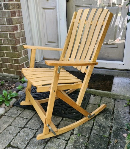 Vtg folding maple - folding, rocking
