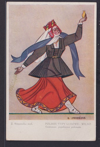 Poland postcard artist card - poland,