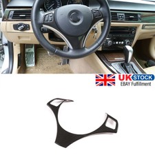 Carbon Fiber Look Steering Wheel Trim Frame Cover For BMW 3 Series E90 2005-2012