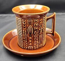 Portmeirion brown Cypher cup and saucer
