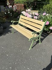 Vintage 2 / 3-Seater Garden Bench Wrought Iron Wood