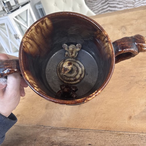 Antique rockingham frog loving - rockingham,