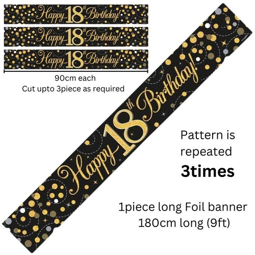 Black and gold 18th - black,