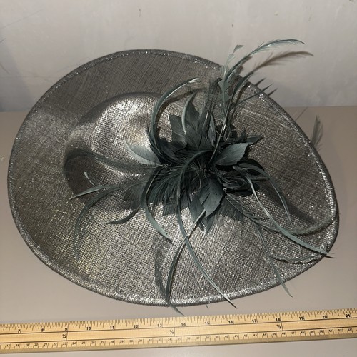Silver grey green sinamay - grey,