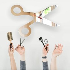Scissors Shaped Mirror Clock