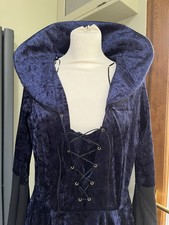 Ladies Vampire Dress Navy Blue