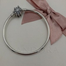 PANDORA Sterling Silver Fireworks Clasp Bangle - 19cm 597763CZ BOXED