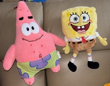 Spongebob Squarepants 8” Ty Beanie Plush & Patrick 10” Plush by Nanci