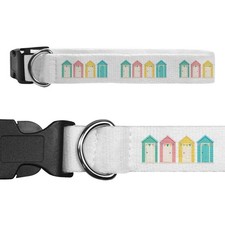 'Pastel Beach Huts' Dog