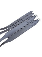 Wide Jumping Stirrup Leathers for Saddle Cow Leather with Nylon Core Black Brown