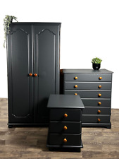 Ash Bedroom Set of Wardrobe Chest of drawers Bedside Table Hand Painted