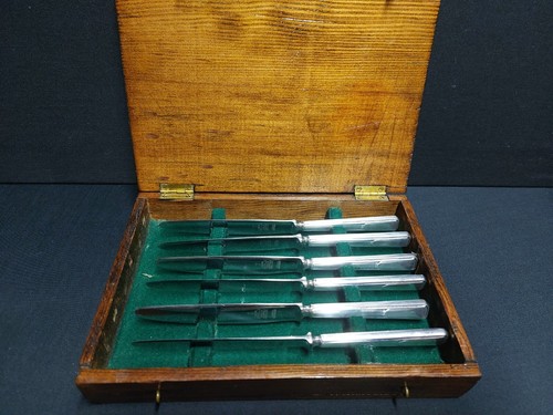 Vintage set six silver - of,