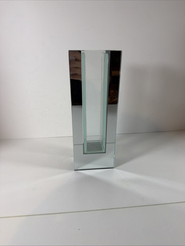 Modern mirror and glass - glass, flower