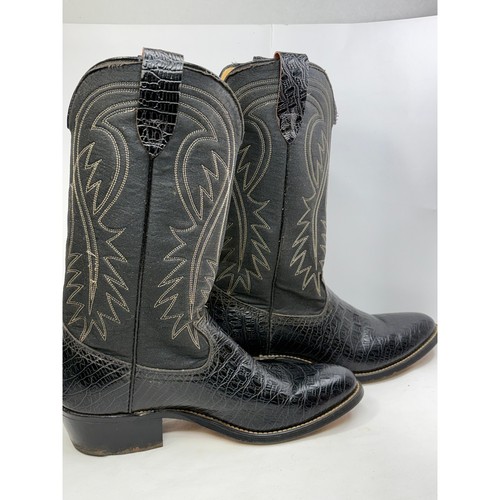 Laredo vtg mens black - vtg, caiman