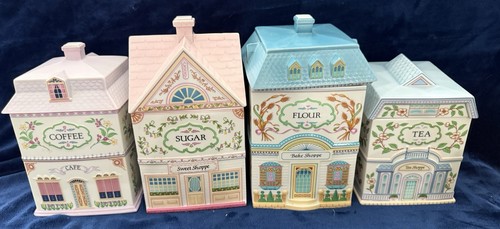 Lenox village canisters - village, 1990