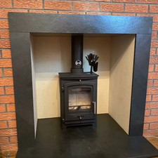 Fireplace black slate slips x