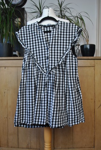 Zara black white gingham - white, skort