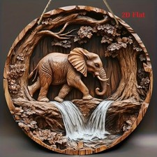 Inch wooden elephant wall - 2d,
