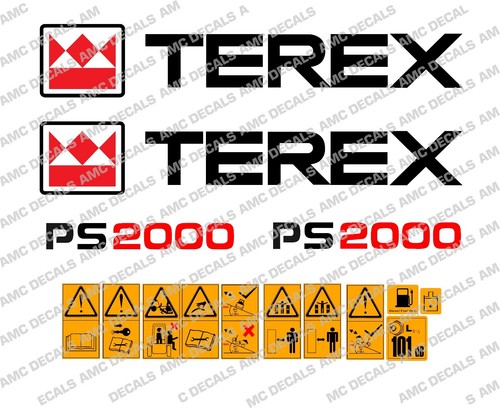 Terex ps2000 dumper decals - terex,