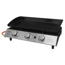 Dellonda 3 Burner Portable Gas Plancha 7.5kW Hot Plate BBQ Griddle Stainless A