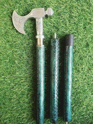 Brass axe head - brass, handle