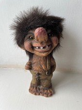 Nyform Troll 7.5" BOY IN DUNGAREES #702 Handmade Norway Norwegian Trolls