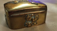 Antique Japanese Meiji Era Hinged Snuff Tobacco Box Pill Trinket Box