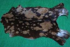 Luxury Goat hide Rug Hair on Area Rug Size 36"x22" Animal Leather Goat Skin G145
