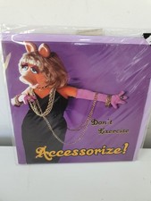 Miss Piggy Happy Birthday Card 'Don't Exercise, Accessorize' Vtg M&S The Muppets